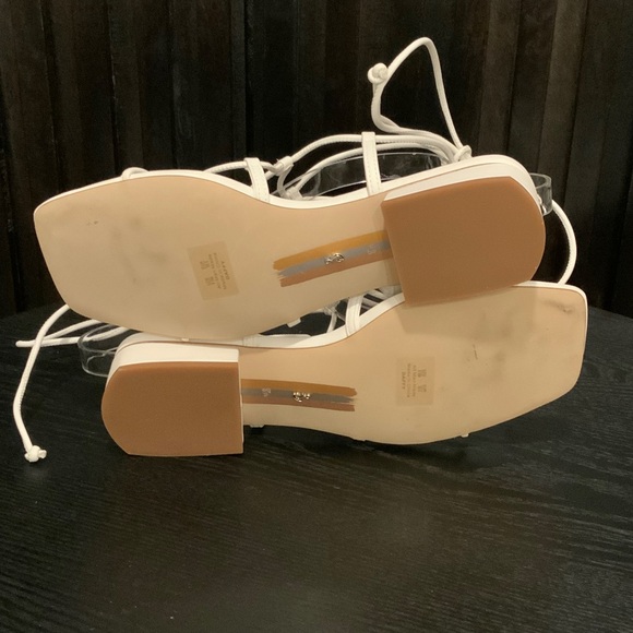 Sam Edelman “Daffy” White Lace-Up Sandals - Picture 7 of 7